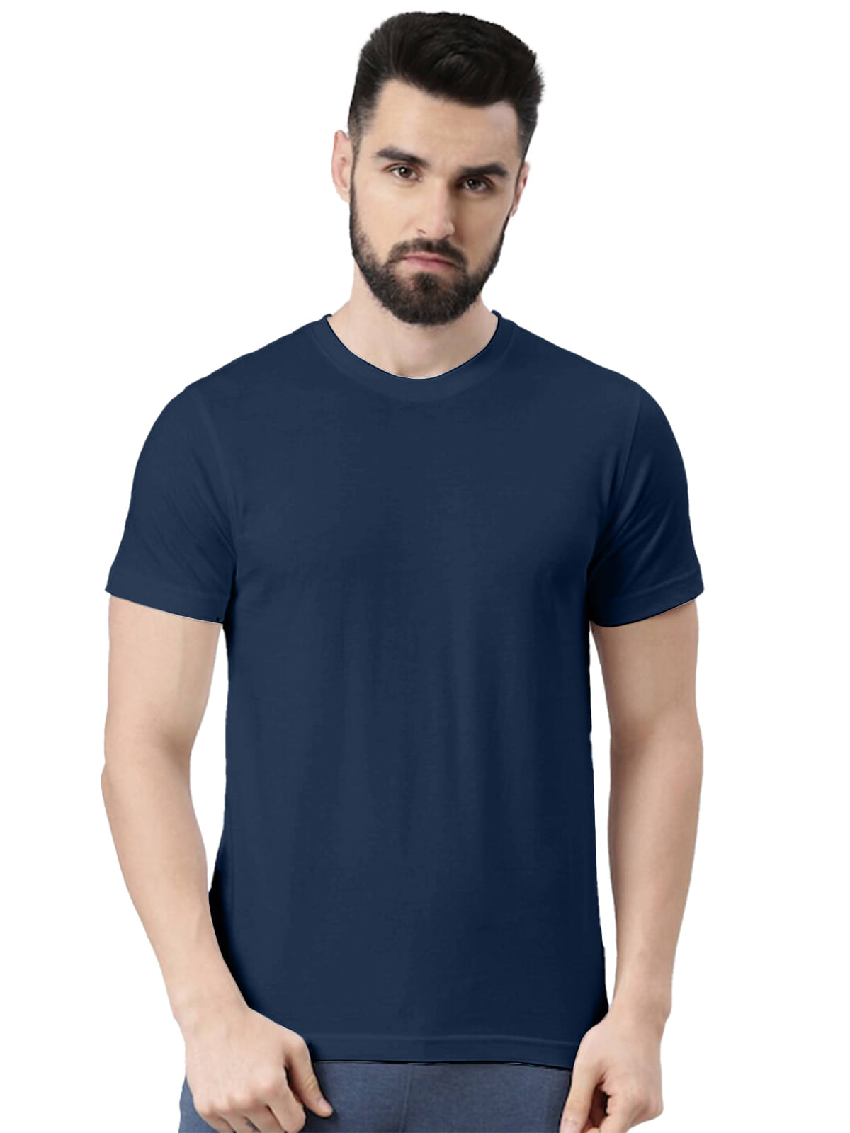     			Veirdo Pack of 1 100% Cotton Regular Fit Men's T-Shirt ( Navy )