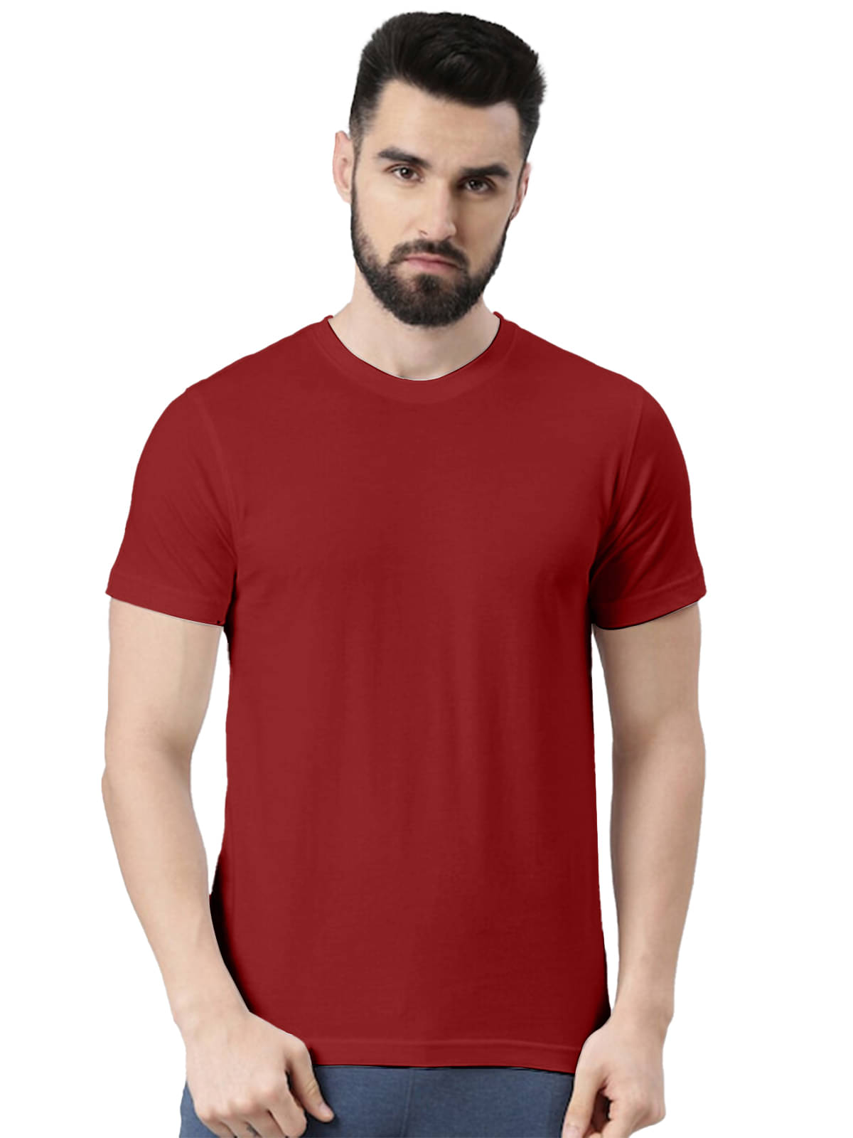     			Veirdo Pack of 1 100% Cotton Regular Fit Men's T-Shirt ( Maroon )