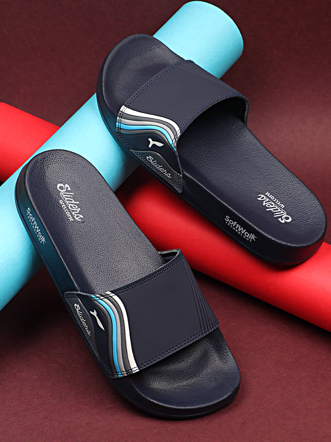 Welcome Navy Men's Slide Flip Flop