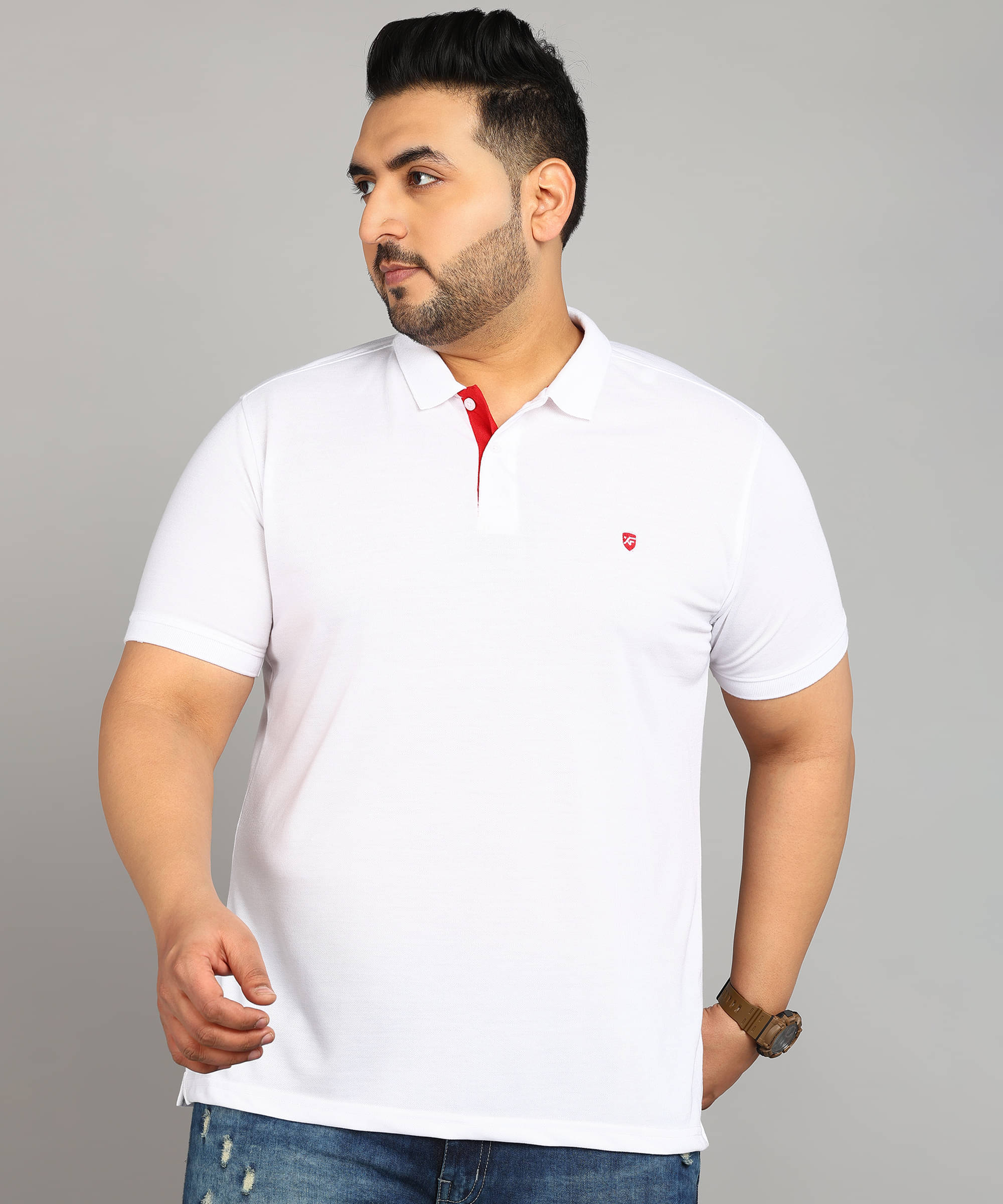 XFOX Pack of 1 Cotton Regular Fit Solid Half Sleeves Men's Polo T Shirt ( White ) XFOX Pack of 1 Cotton Regular Fit Solid Half Sleeves Men's Polo T Shirt ( White )