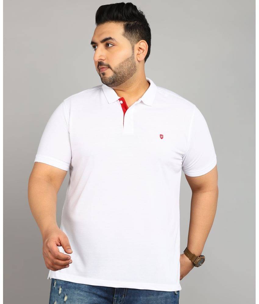     			XFOX Pack of 1 Cotton Regular Fit Solid Half Sleeves Men's Polo T Shirt ( White )
