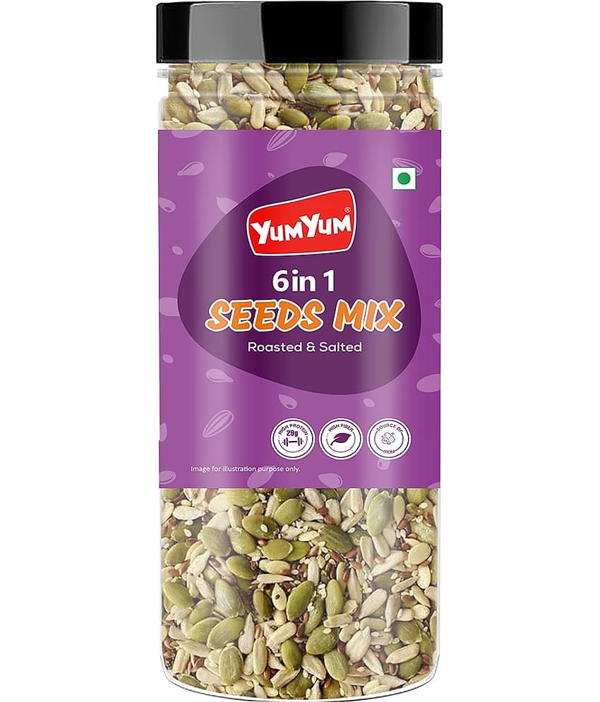 YUM YUM 6 in 1 Seeds Mix 200g | Healthy Edible Seeds Diet Snacks | Natural Roasted Seed