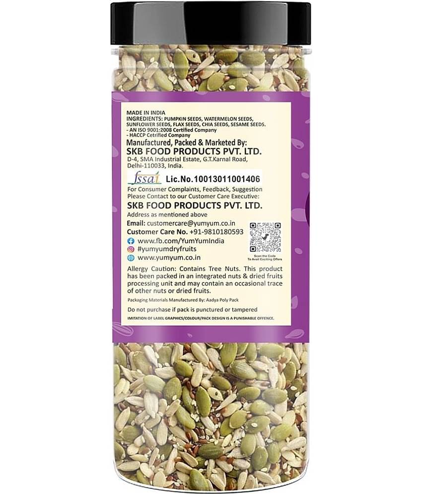 YUM YUM 6 in 1 Seeds Mix 200g | Healthy Edible Seeds Diet Snacks | Natural Roasted Seed
