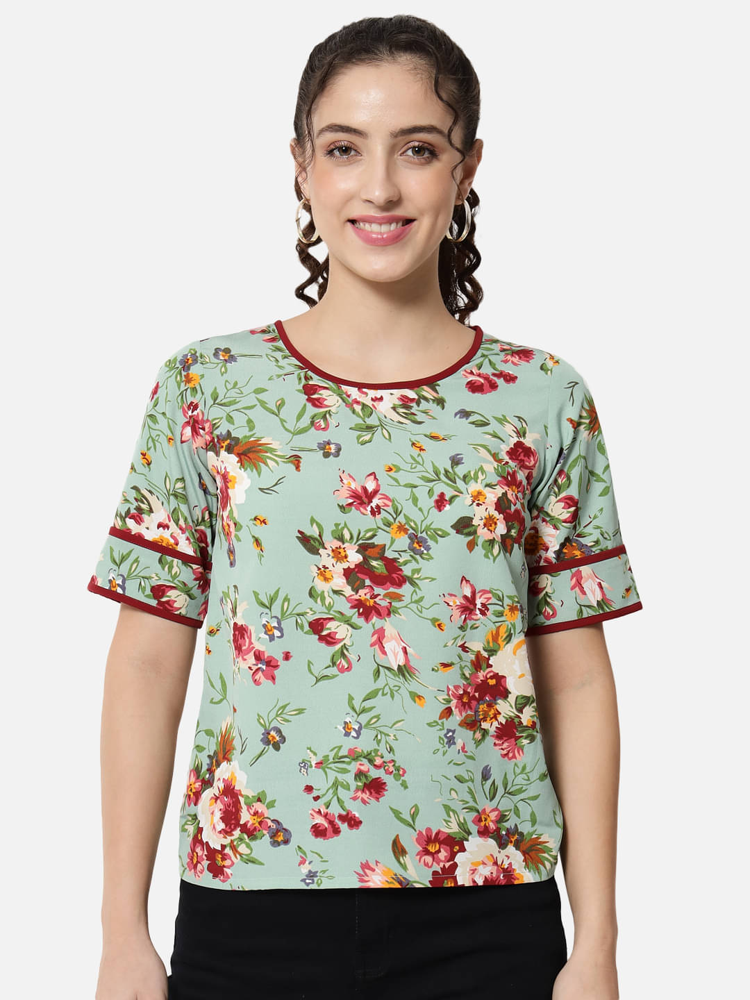     			ALL WAYS YOU Women's Crepe Regular Top ( Multicolor )