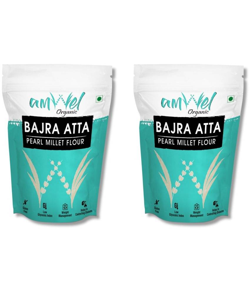Amwel Bajra Atta | Pearl Millet Flour | Diabetic Friendly Low GI 900 gm Pack of 2 Amwel Bajra Atta | Pearl Millet Flour | Diabetic Friendly Low GI 900 gm Pack of 2