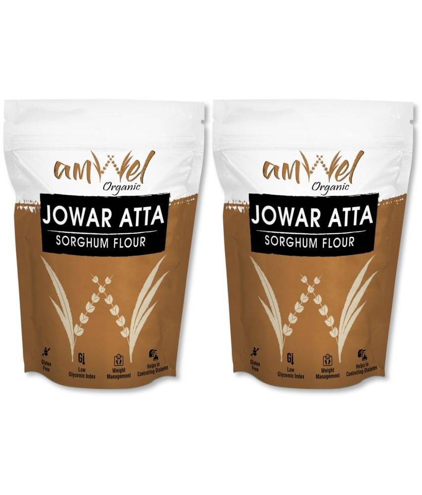 Amwel Jowar Atta | Sorghum Flour | Diabetic friendly Gluten Free Low GI 900 gm Pack of 2 Amwel Jowar Atta | Sorghum Flour | Diabetic friendly Gluten Free Low GI 900 gm Pack of 2