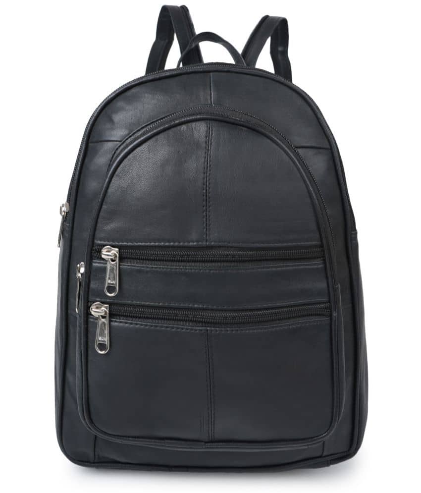CIMONI Backpack Pure Leather Set of 1 ( Black ) - Handbags | Buy online on ZillyBuy