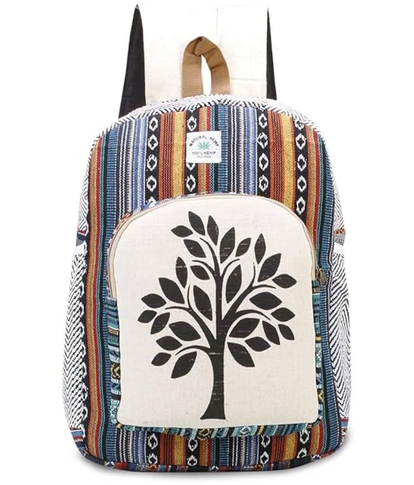 Gau Sudh Multicolor Canvas Backpack ( 25 Ltrs ) - Handbags | Buy online on ZillyBuy