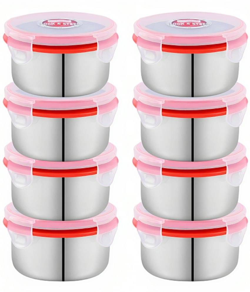 Kitcorner Stainless Steel Kitchen Containers/Tiffin/Lunch Box,350ml each (8U) Kitcorner Stainless Steel Kitchen Containers/Tiffin/Lunch Box,350ml each (8U)