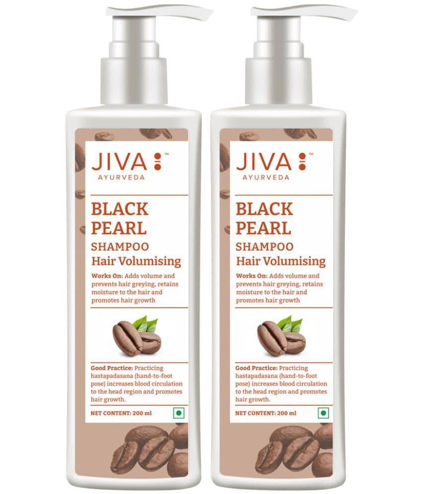 Jiva Black Pearl Shampoo For Hair Volumizing Shampoo 200ml (Pack of 2)