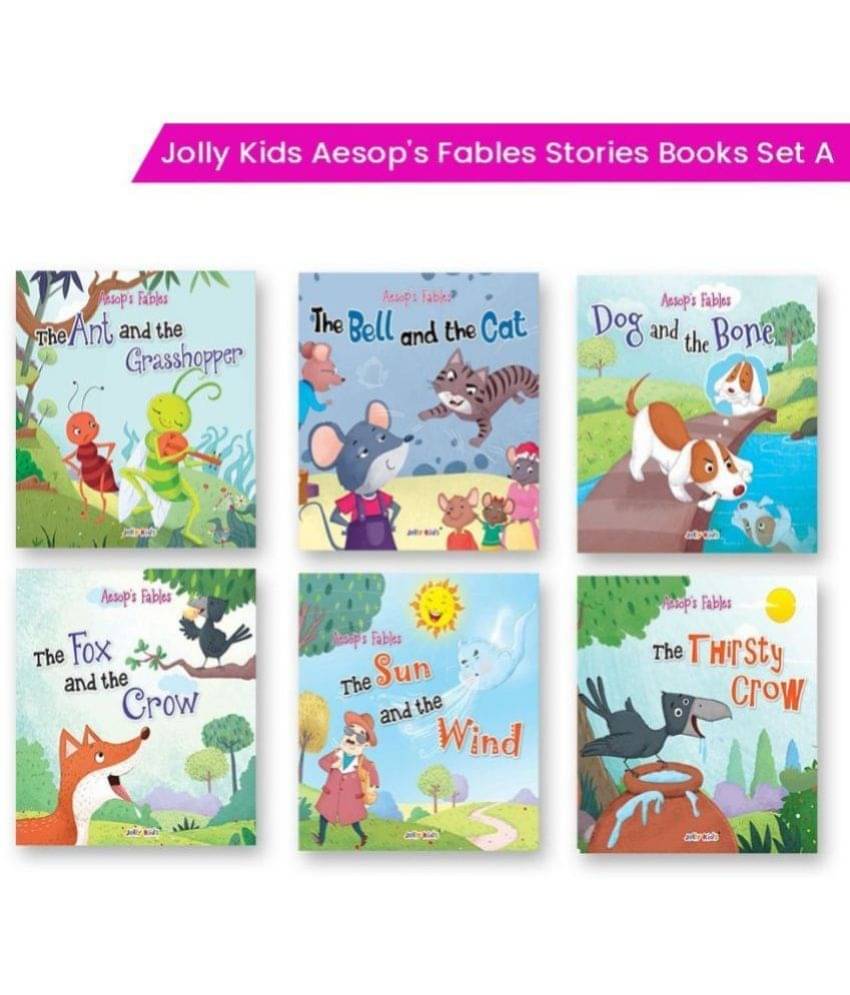 Jolly Kids Aesop's Fables Stories Books Set A for Kids Ages 3-6 Years| Set of 6| Moral Stories Jolly Kids Aesop's Fables Stories Books Set A for Kids Ages 3-6 Years| Set of 6| Moral Stories