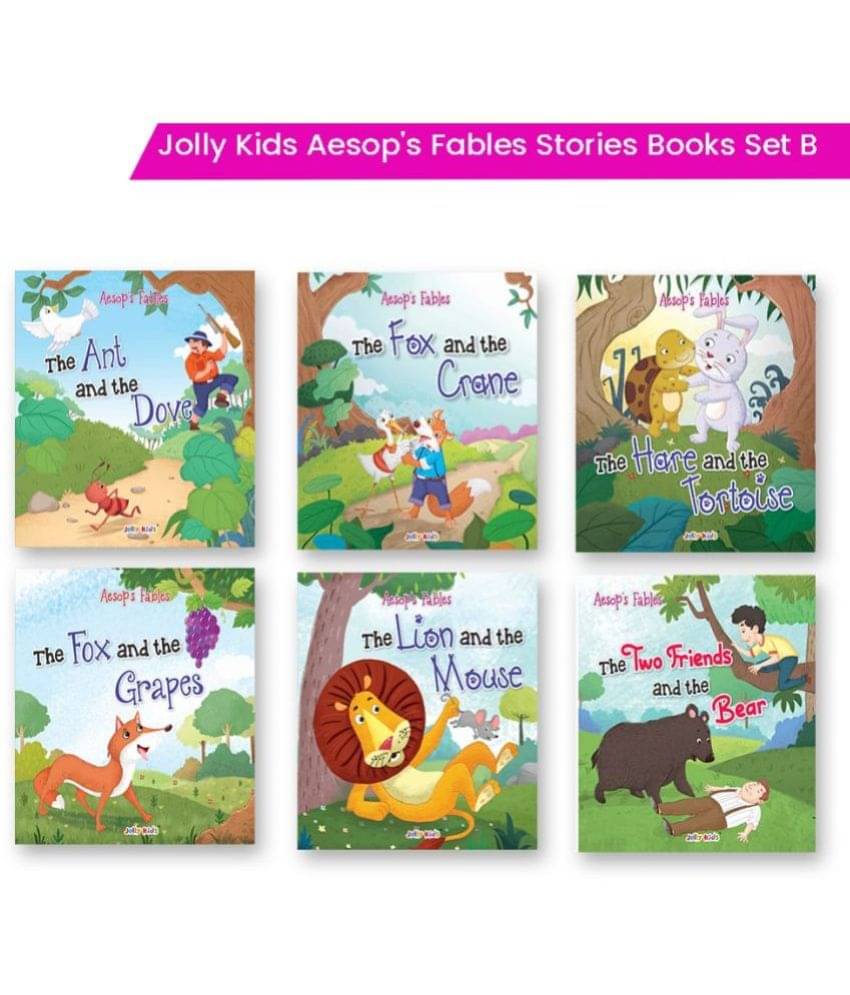     			Jolly Kids Aesop's Fables Moral Stories Books Set B for Kids Ages 3-6 Years| Set of 6