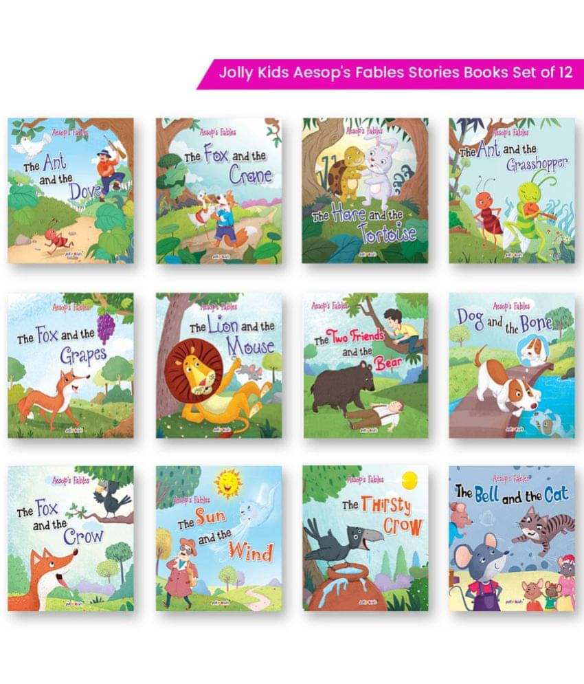     			Jolly Kids Aesop's Fables Moral Stories Books Set of 12 for Kids Ages 3-6 Years| Set of 6