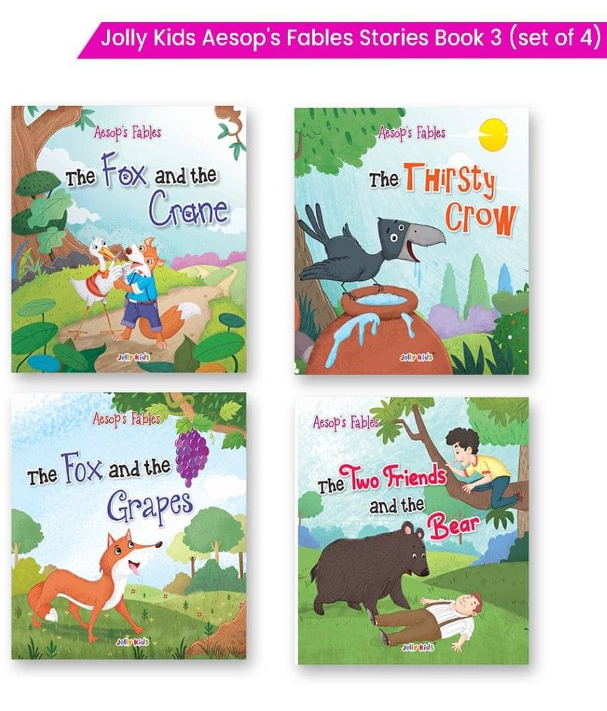     			Jolly Kids Aesop’s Fables English Short Stories Book 3 Set of 4 for Little Children| Ages 3 – 6 Years| Moral Stories