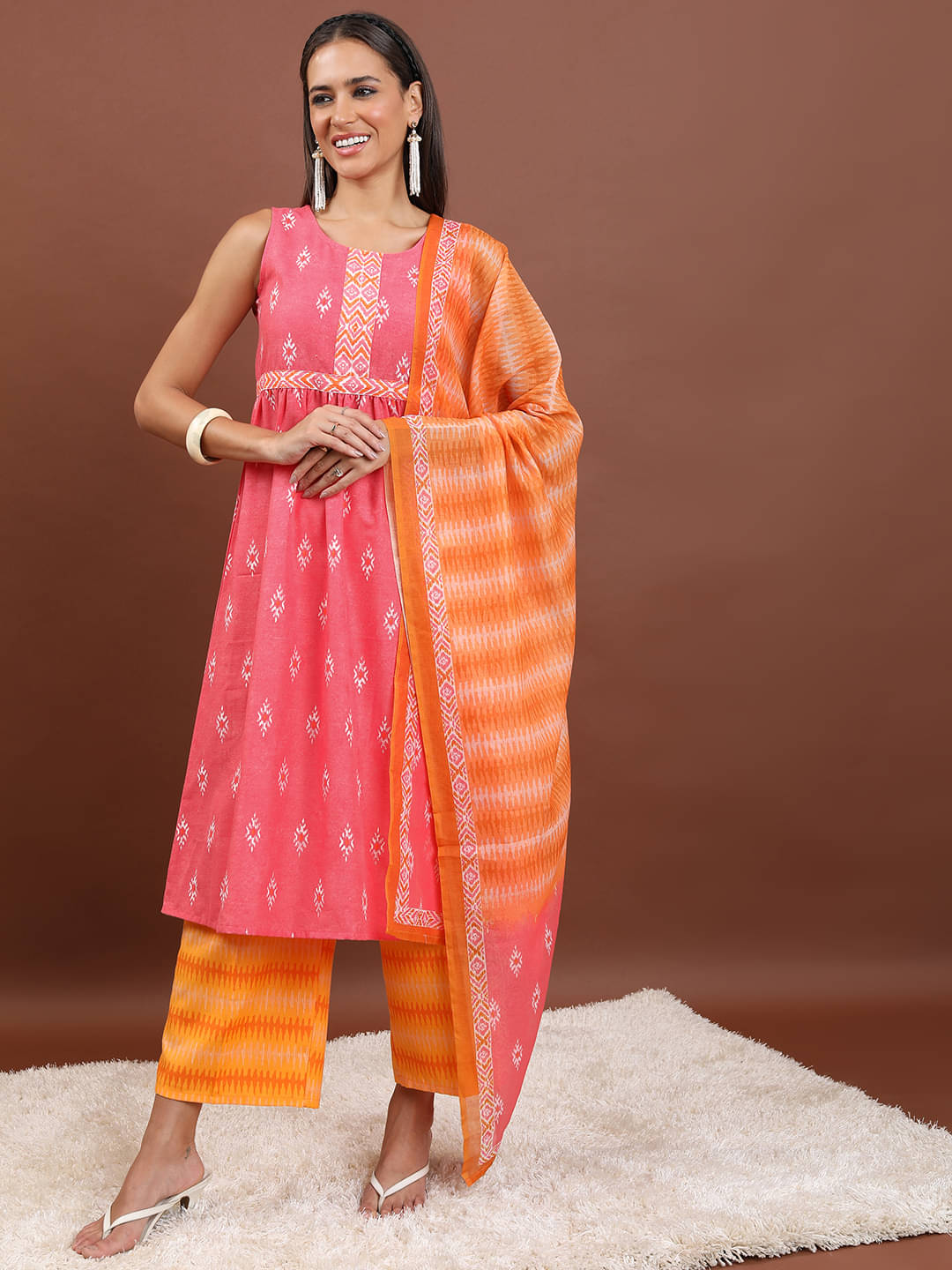 Ketch Polyester Printed Kurti With Pants Women's Stitched Salwar Suit - Pink ( Pack of 1 ) Ketch Polyester Printed Kurti With Pants Women's Stitched Salwar Suit - Pink ( Pack of 1 )