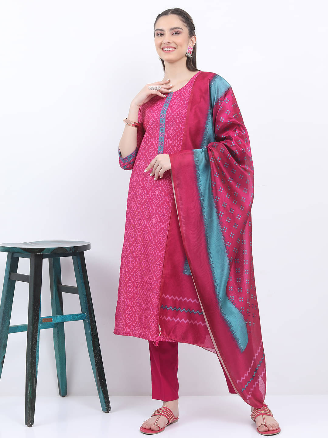 Ketch Polyester Printed Kurti With Pants Women's Stitched Salwar Suit - Magenta ( Pack of 1 ) Ketch Polyester Printed Kurti With Pants Women's Stitched Salwar Suit - Magenta ( Pack of 1 )