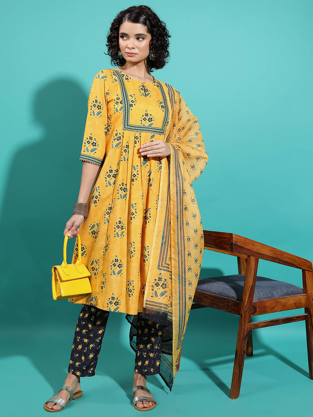 Ketch Polyester Printed Kurti With Pants Women's Stitched Salwar Suit - Mustard ( Pack of 1 ) Ketch Polyester Printed Kurti With Pants Women's Stitched Salwar Suit - Mustard ( Pack of 1 )