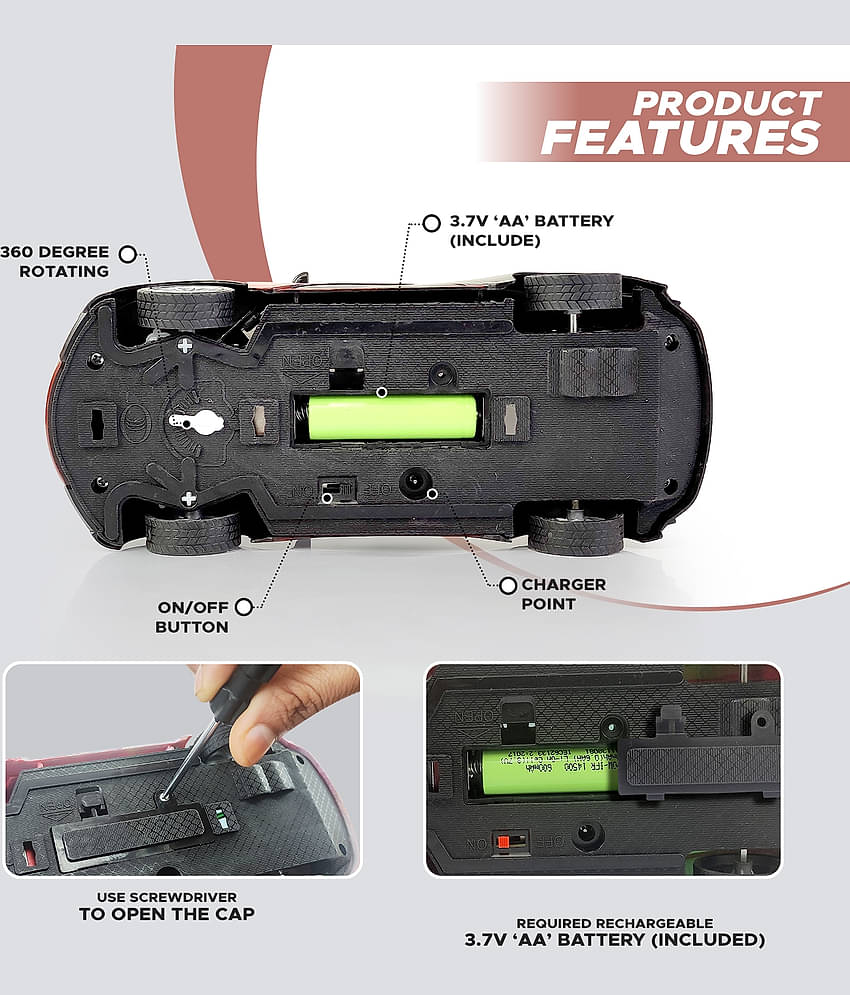 NHR - Black Plastic Car ( Pack of 1 )