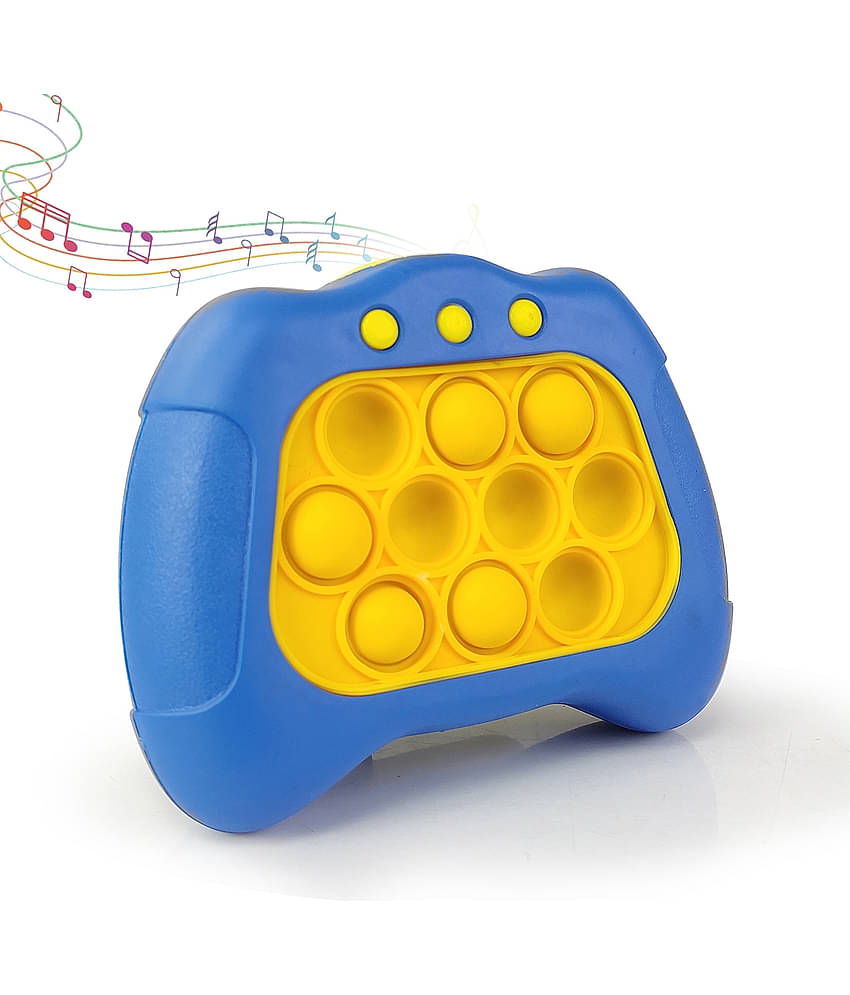 NHR Pop It Intelligence Game Toy with Light & Sound for Kids, Pop It Bubble Push Game, Pop It Game Toy, Pop It Toy, Pop It Musical Toy,Fast Push Popit Multi Level Pop It Toy (Blue)