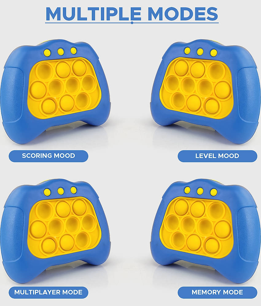 NHR Pop It Intelligence Game Toy with Light & Sound for Kids, Pop It Bubble Push Game, Pop It Game Toy, Pop It Toy, Pop It Musical Toy,Fast Push Popit Multi Level Pop It Toy (Blue)