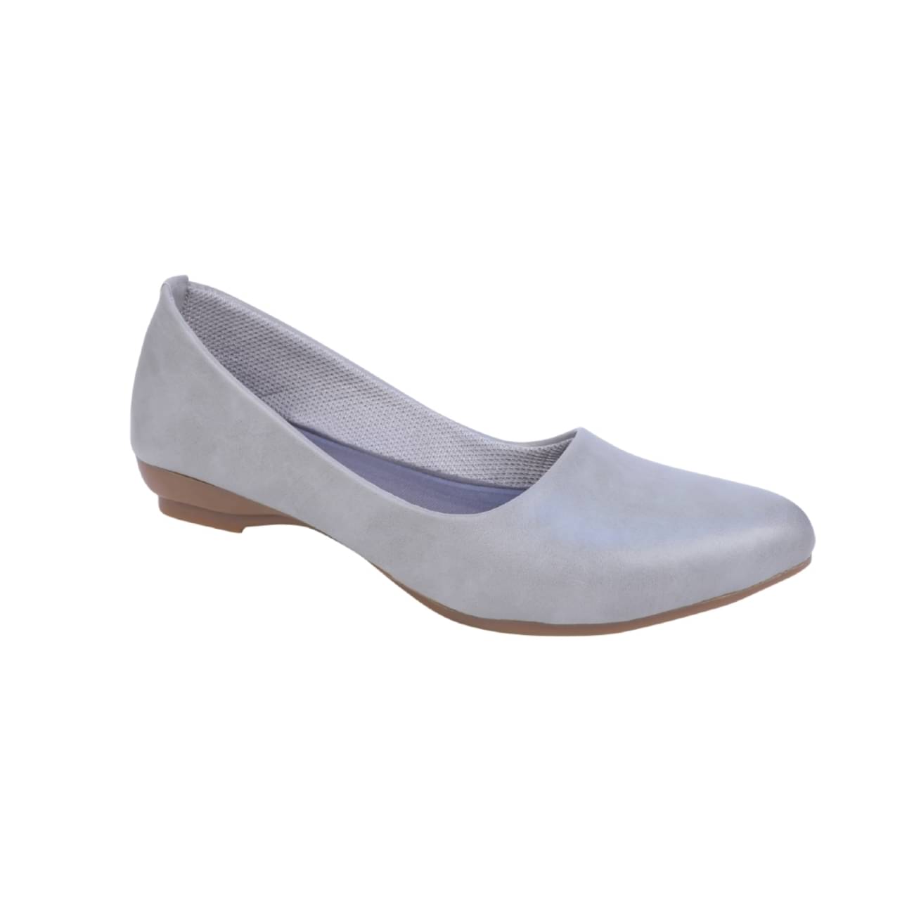     			NATSHUZ Gray Women's Casual Ballerinas
