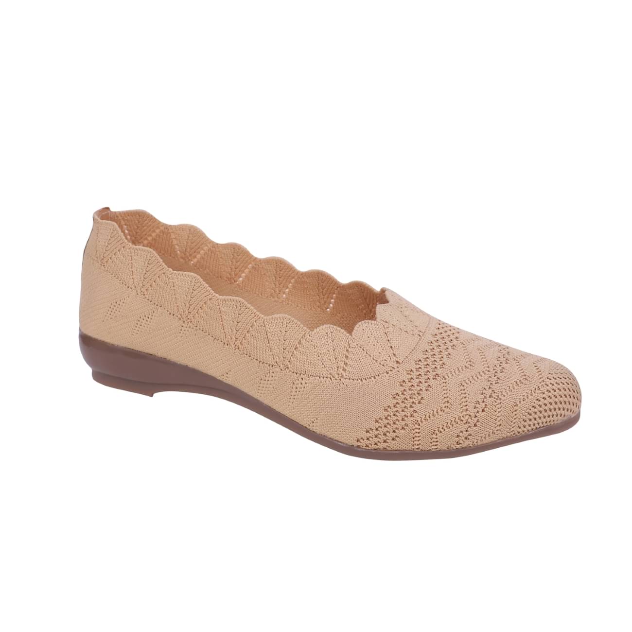 NATSHUZ Tan Women's Casual Ballerinas NATSHUZ Tan Women's Casual Ballerinas