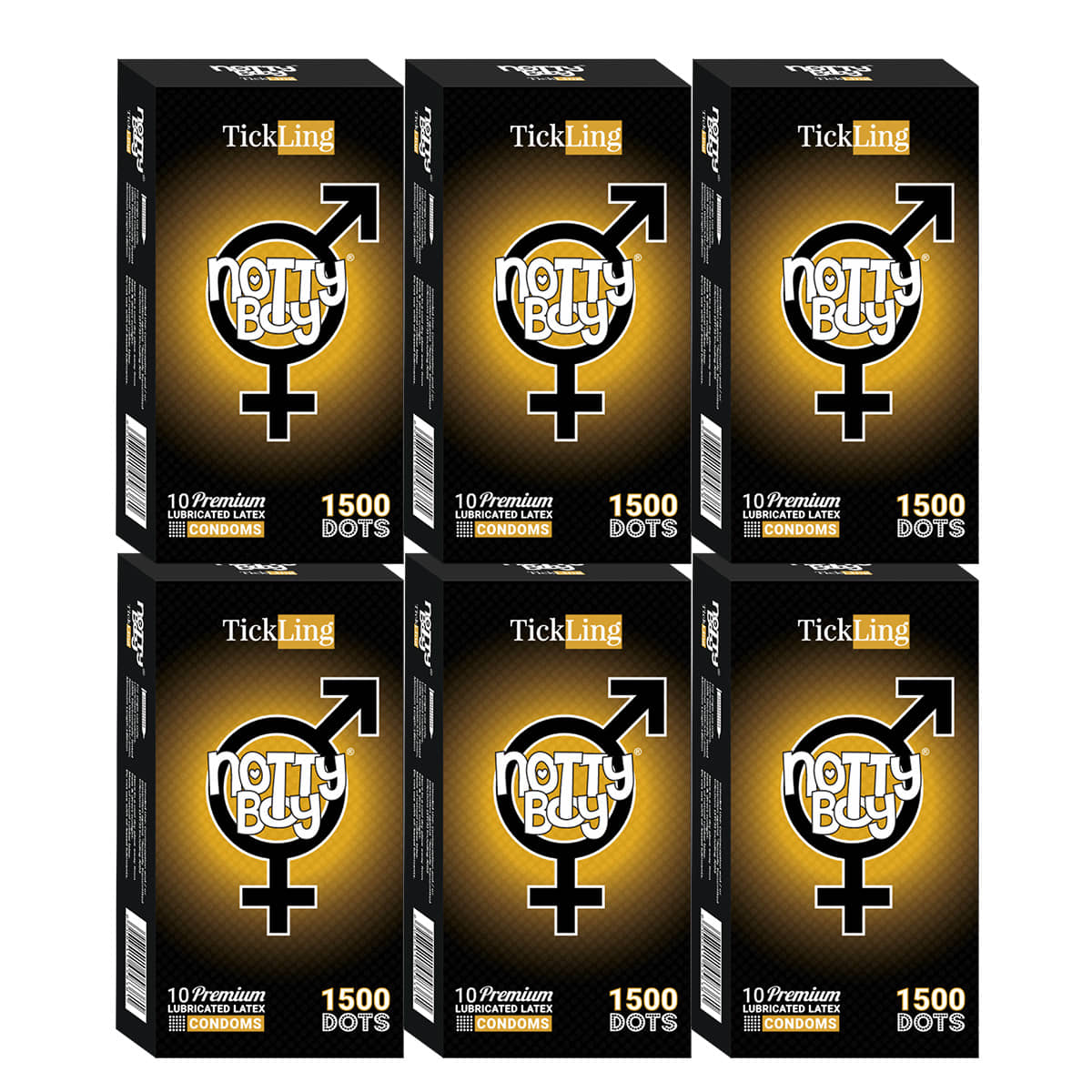 NottyBoy Extra 1500 Dots Condoms For Men - 60 Units