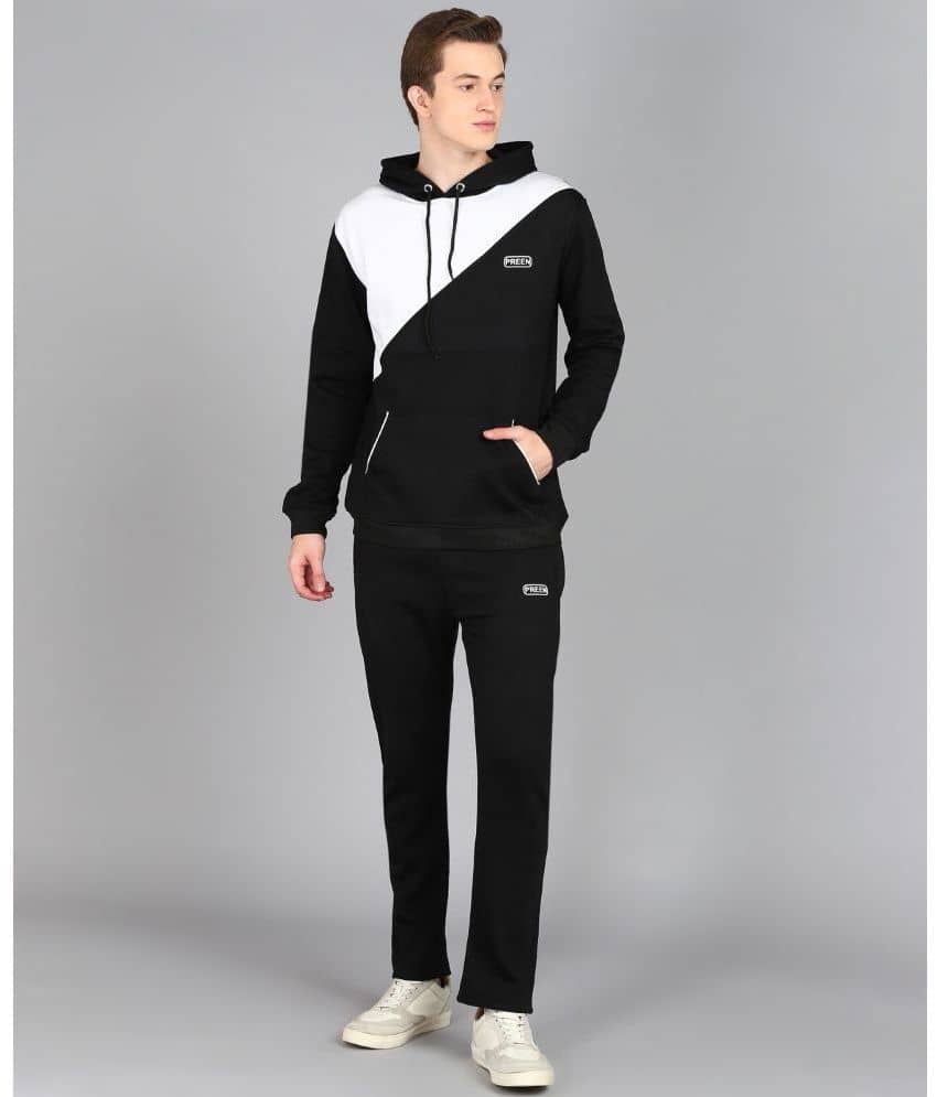 Preen Black Fleece Regular Fit Men's Tracksuit ( Pack of 1 )
