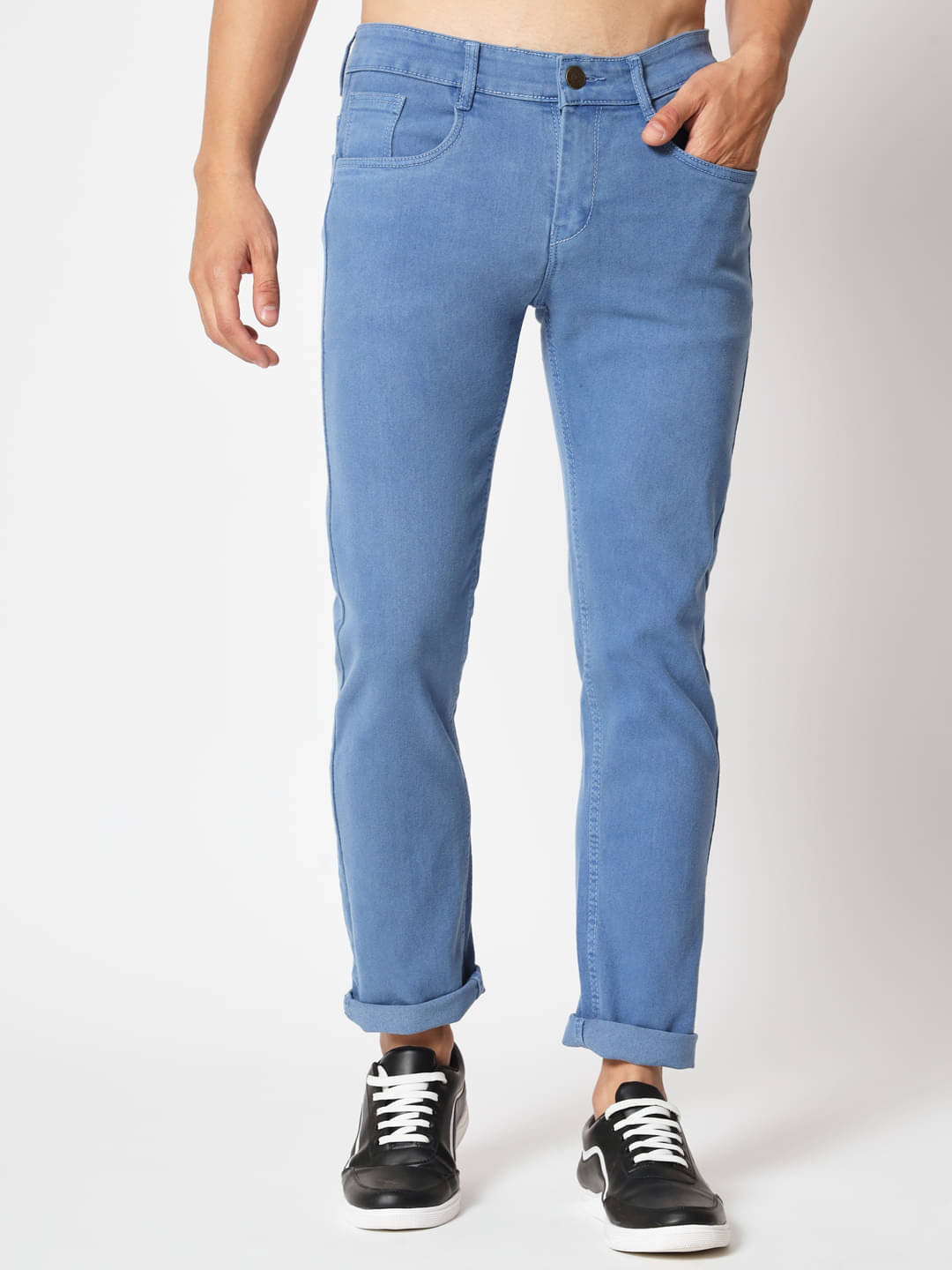    			RAGZO Slim Fit Cuffed Hem Men's Jeans - Blue ( Pack of 1 )