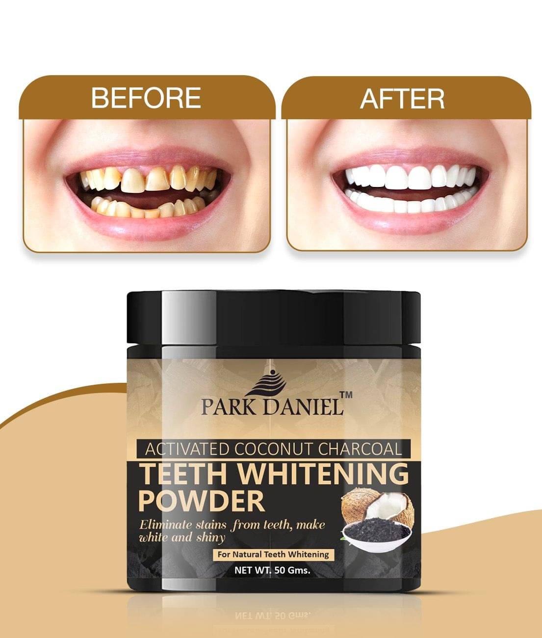 Park Daniel Coconut Shell Charcoal Teeth Whitening Powder Denture Oral Kit Park Daniel Coconut Shell Charcoal Teeth Whitening Powder Denture Oral Kit