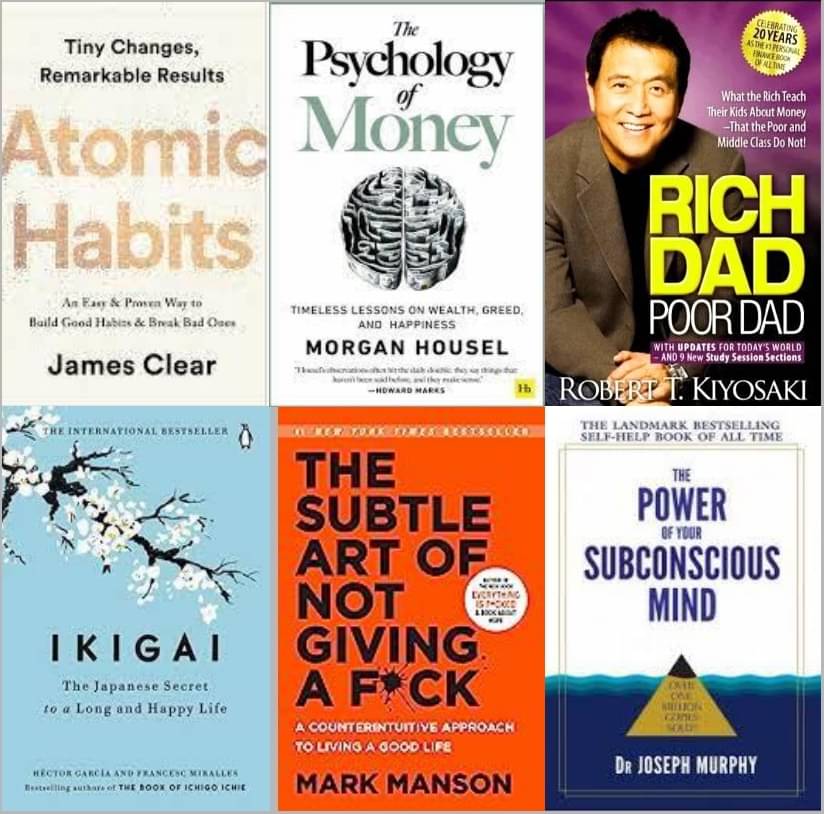 The Psychology Of Money+Ikigai+The Subtle Art Of Not Giving+Atomic Habits + Rich Dad Poor Dad +The Power of Your Subconscious The Psychology Of Money+Ikigai+The Subtle Art Of Not Giving+Atomic Habits + Rich Dad Poor Dad +The Power of Your Subconscious