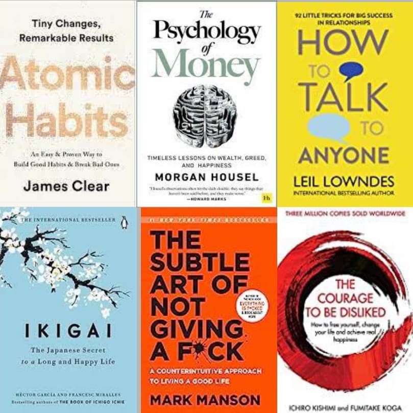 The Psychology Of Money+Ikigai+The Subtle Art Of Not Giving+Atomic Habits + How To Talk Anyone + The Courage To Be Disliked The Psychology Of Money+Ikigai+The Subtle Art Of Not Giving+Atomic Habits + How To Talk Anyone + The Courage To Be Disliked