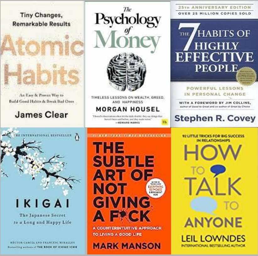 The Psychology Of Money+Ikigai+The Subtle Art Of Not Giving+Atomic Habits + The 7 Habits of Highly Effective People The Psychology Of Money+Ikigai+The Subtle Art Of Not Giving+Atomic Habits + The 7 Habits of Highly Effective People