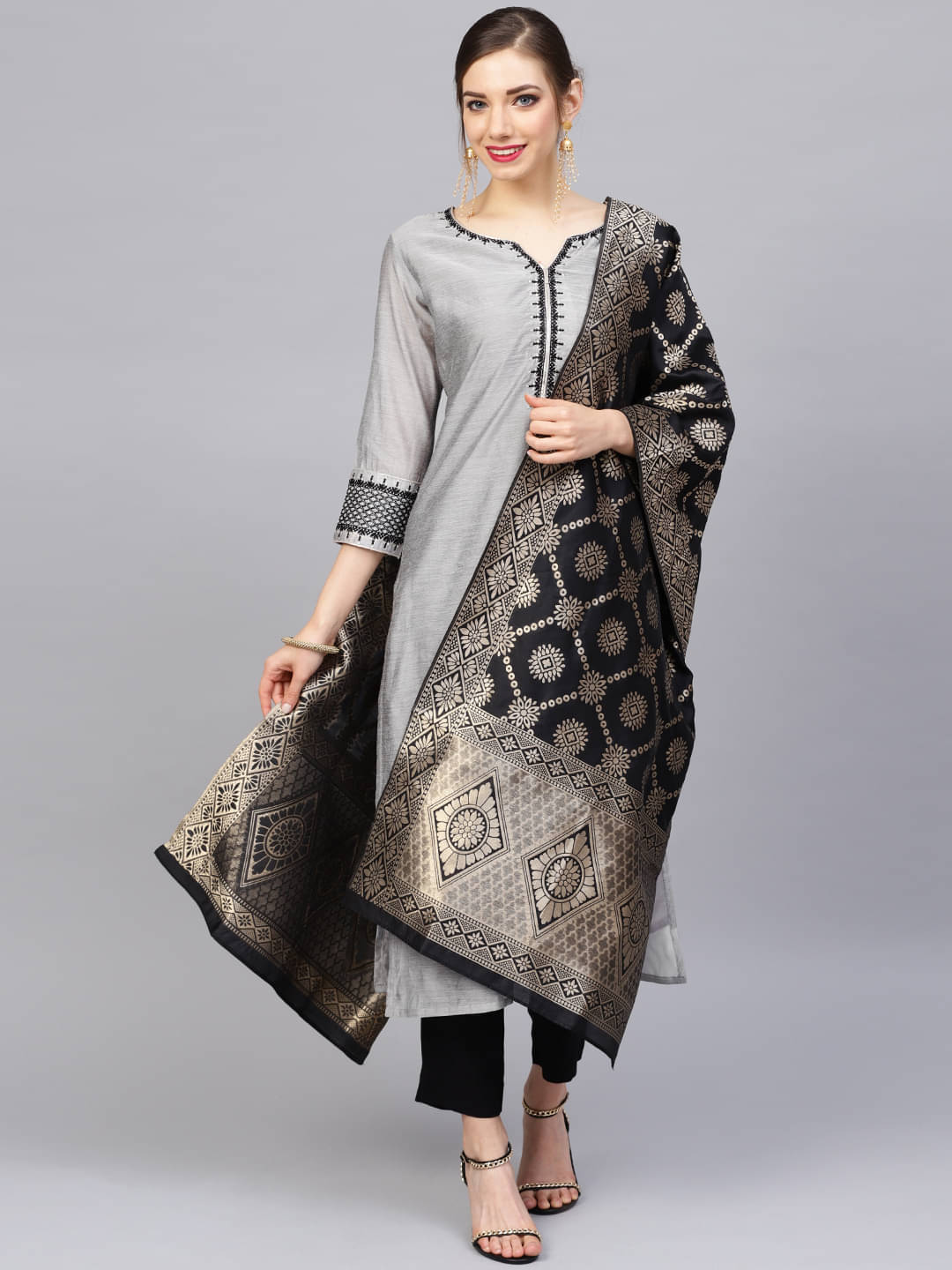 Varanga Viscose Solid Kurti With Pants Women's Stitched Salwar Suit - Grey ( Pack of 1 ) Varanga Viscose Solid Kurti With Pants Women's Stitched Salwar Suit - Grey ( Pack of 1 )