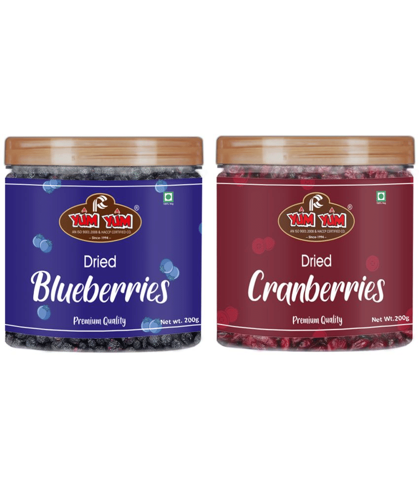     			YUM YUM American Dried Cranberries & Blueberries 200g Jar Each Cranberries, Blueberry (2 x 200 g)
