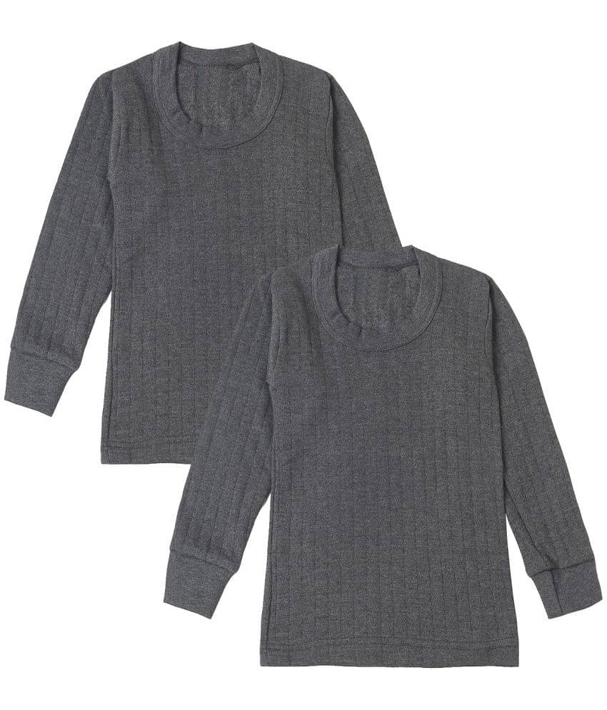     			Amul Bodywarmer Parka Boys & Girls Charcoal Round Neck Full Sleeves Thermal Upper/Top/Vest - Pack of 2