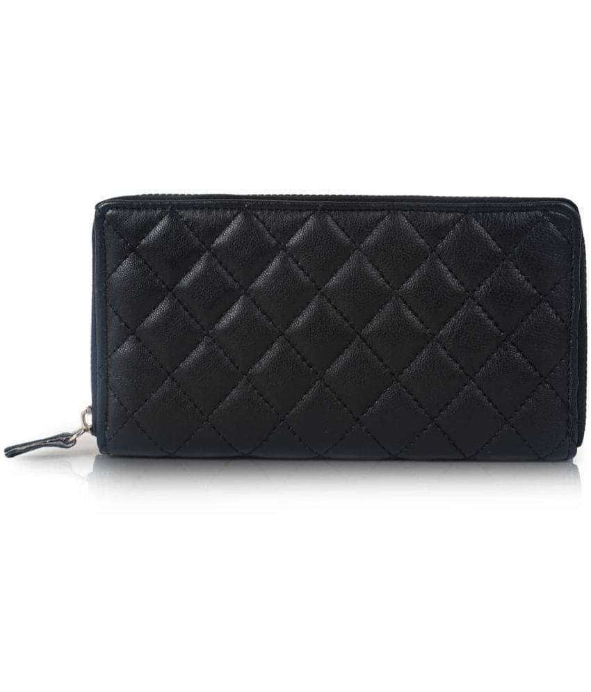     			CIMONI Black Pure Leather Box Clutch