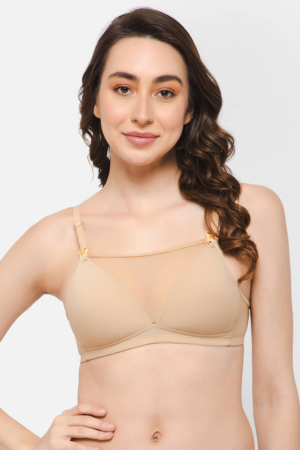 Clovia Polyester Non Padded Women's Everyday Bra ( Beige ) Clovia Polyester Non Padded Women's Everyday Bra ( Beige )