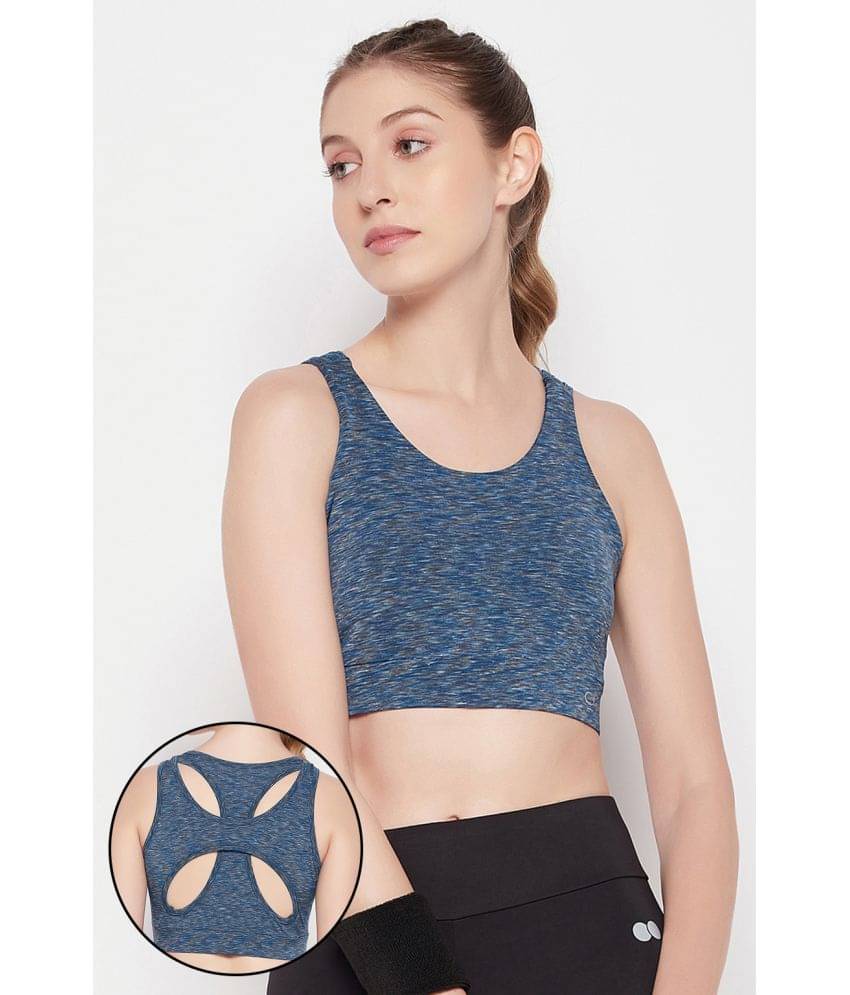Clovia Blue Polyester Removable Padding Women's Sports Bra ( Pack of 1 ) Clovia Blue Polyester Removable Padding Women's Sports Bra ( Pack of 1 )