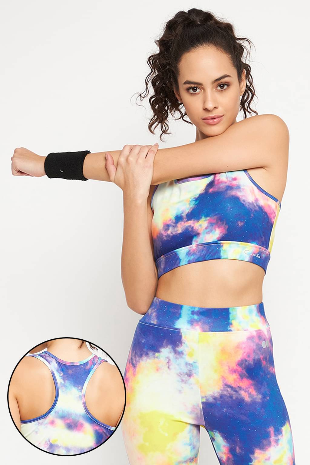 Clovia Multi Polyester Removable Padding Women's Sports Bra ( Pack of 1 ) Clovia Multi Polyester Removable Padding Women's Sports Bra ( Pack of 1 )