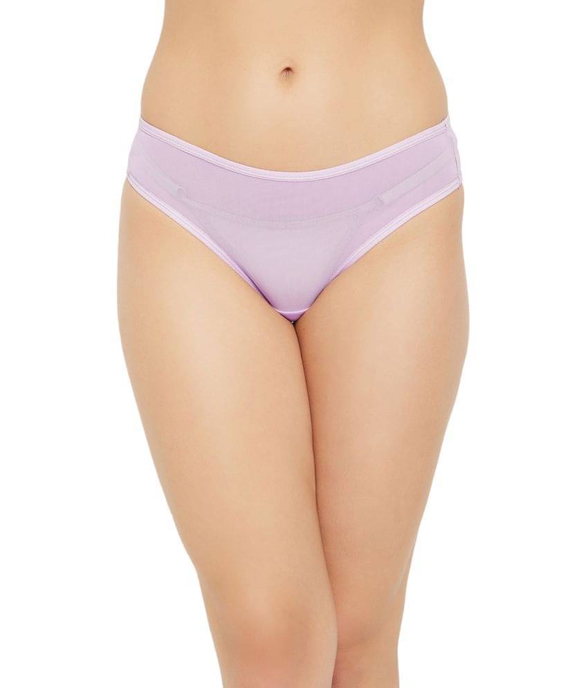 Clovia Lace Solid Women's Thongs ( Purple ) Clovia Lace Solid Women's Thongs ( Purple )