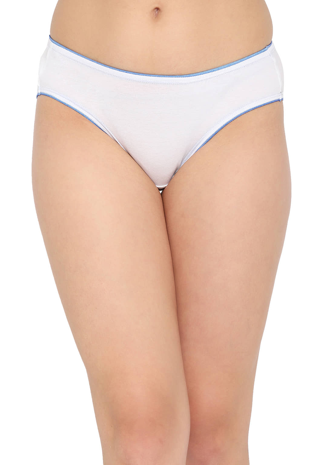 Clovia Cotton Solid Women's Thongs ( White )