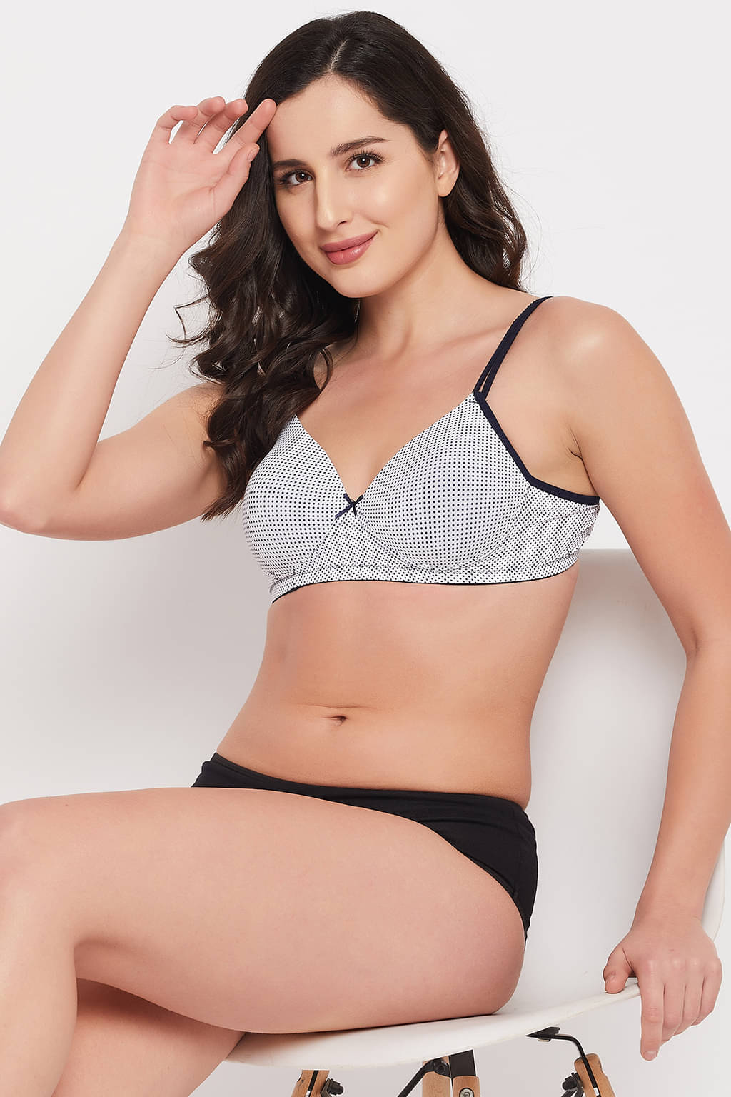     			Clovia Polyester Heavily Padded Women's T-Shirt Bra ( White )