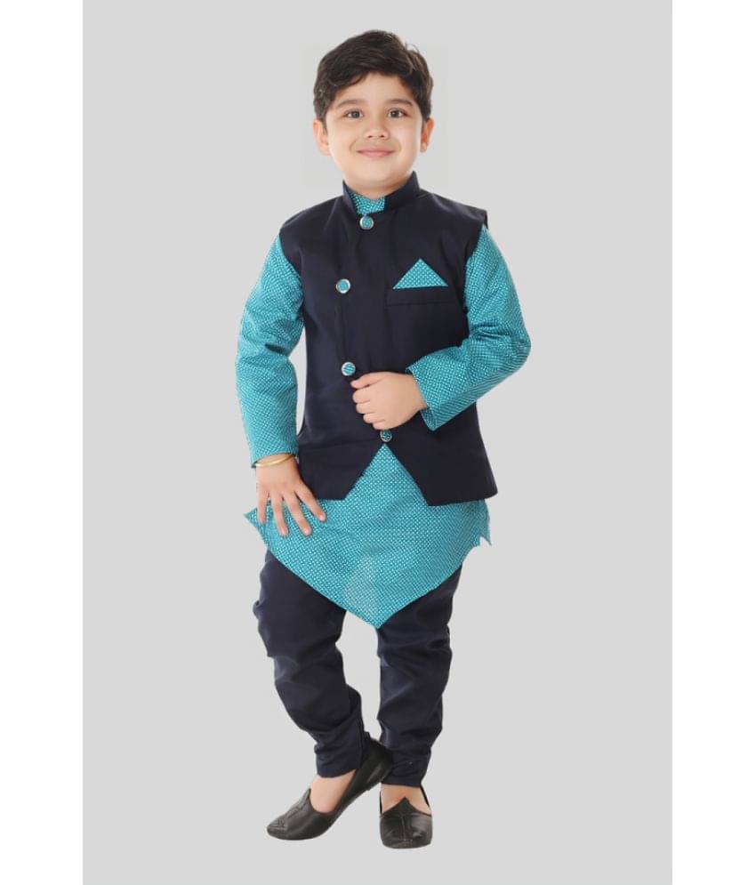 s muktar garments Pack of 1 Boys Cotton ( Turquoise )     			s muktar garments Pack of 1 Boys Cotton ( Turquoise )