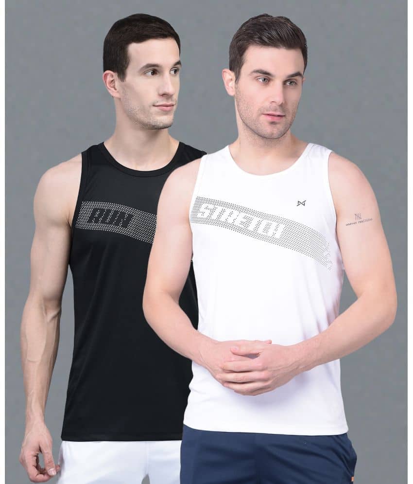 Force NXT Pack of 2 Polyester Gym Vest For Men ( Multi ) - Nightwear & Loungewear | Buy online on ZillyBuy