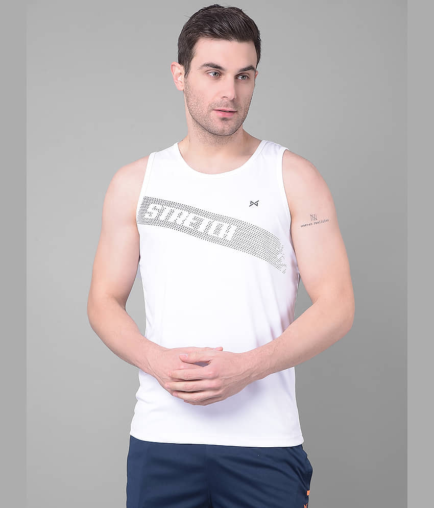 Force NXT Pack of 1 Polyester Gym Vest For Men ( White ) - Nightwear & Loungewear | Buy online on ZillyBuy