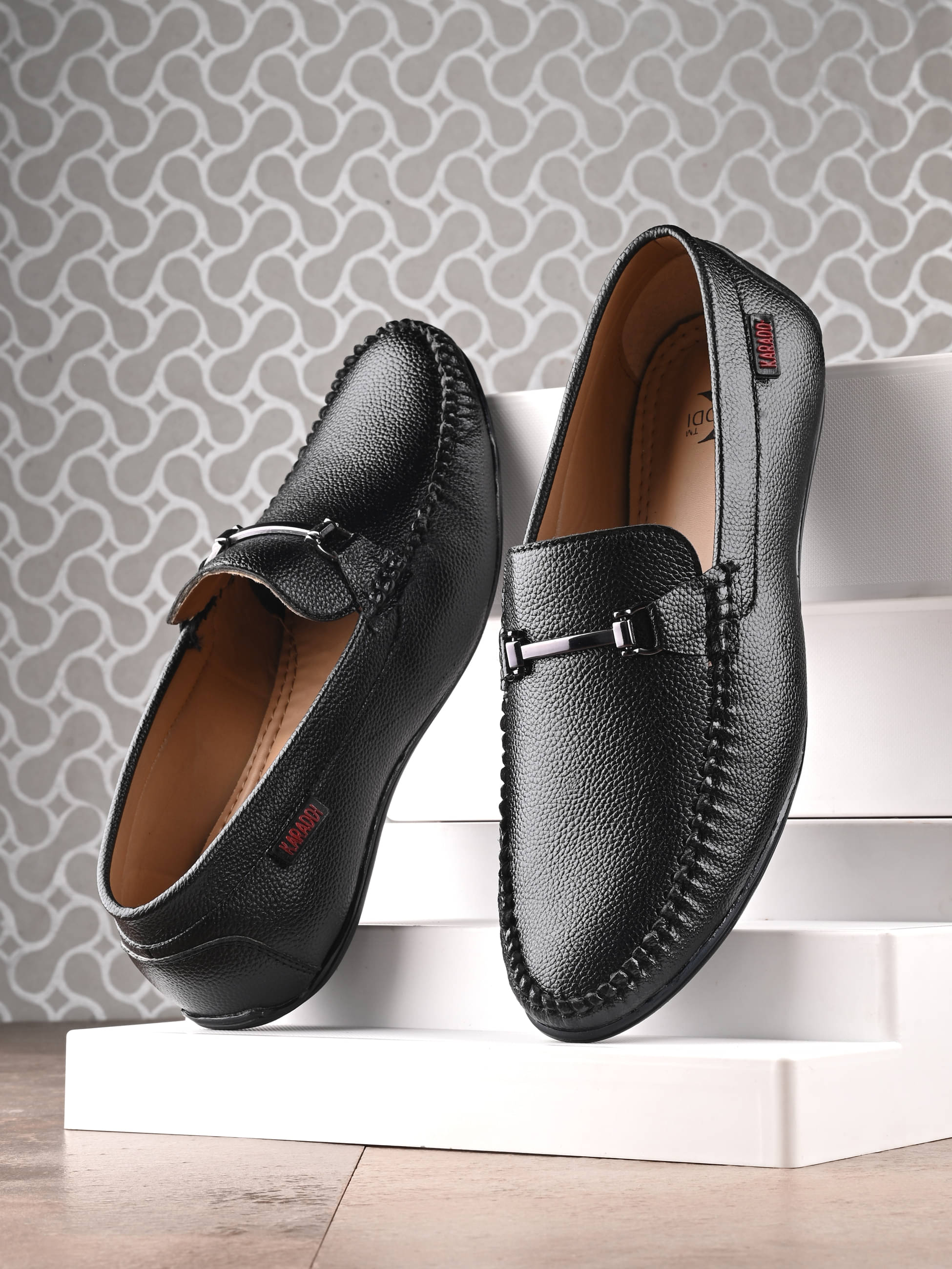     			KARADDI Black Men's Slip on