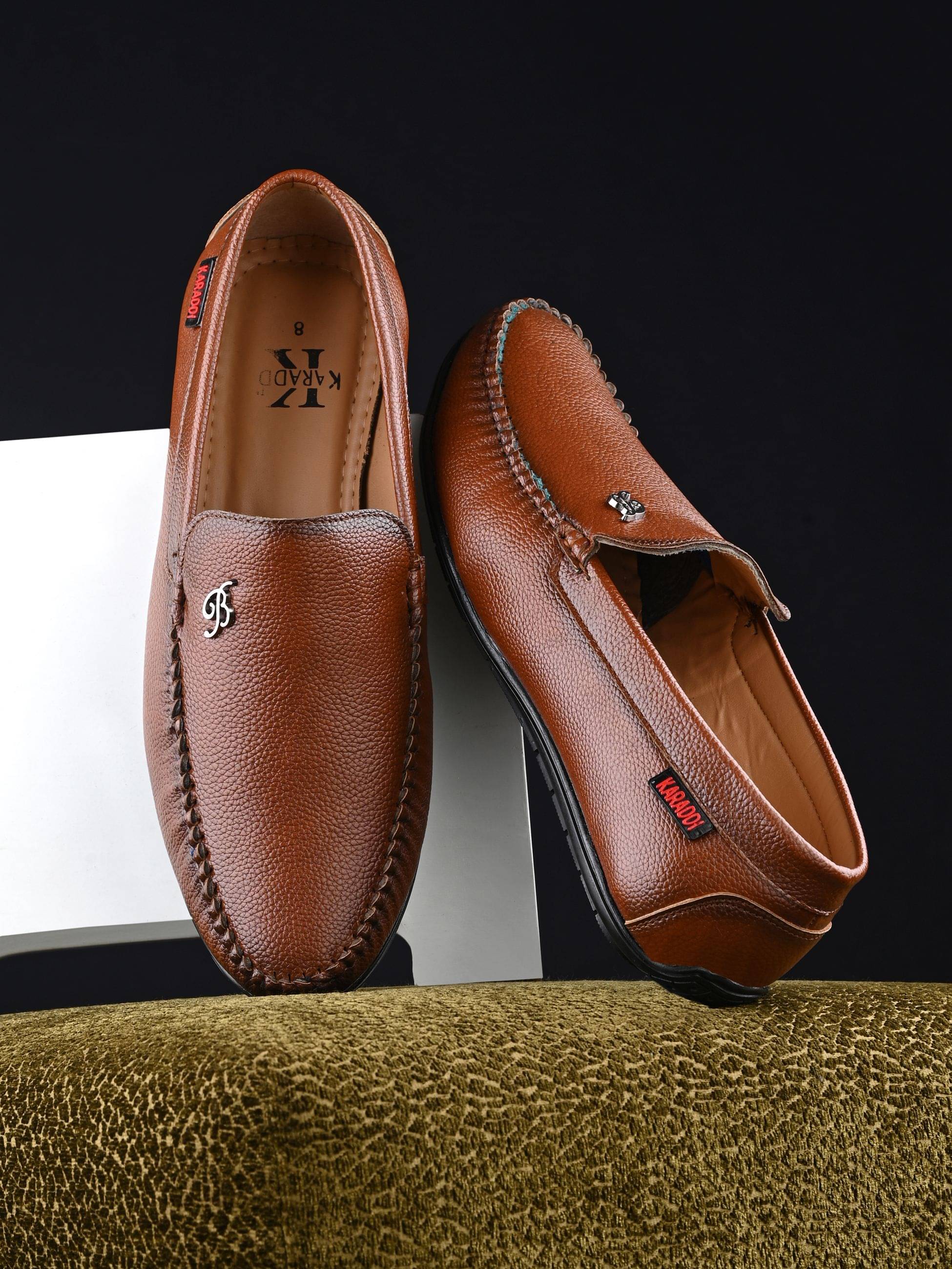     			KARADDI Tan Men's Slip on