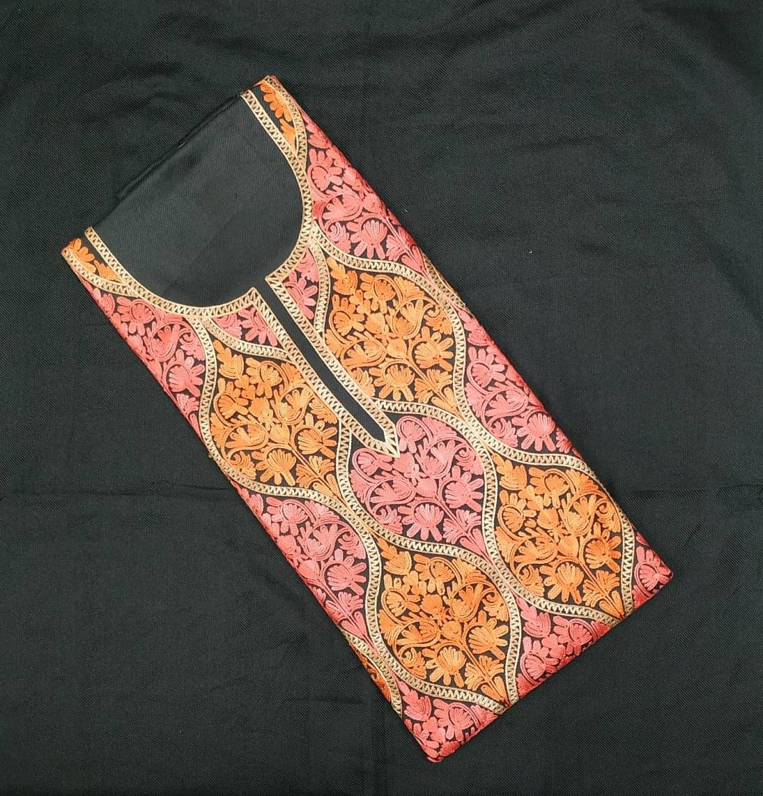 KASHMIRI Unstitched Woollen Embroidered Dress Material - Black ( Pack of 1 )     			KASHMIRI Unstitched Woollen Embroidered Dress Material - Black ( Pack of 1 )