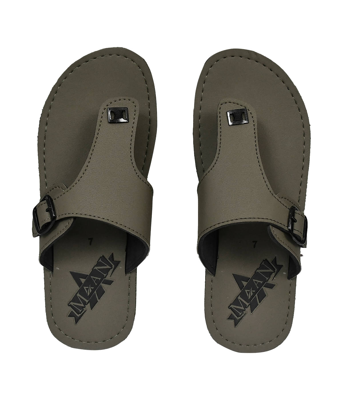     			MAAN Green Men's Thong Flip Flop